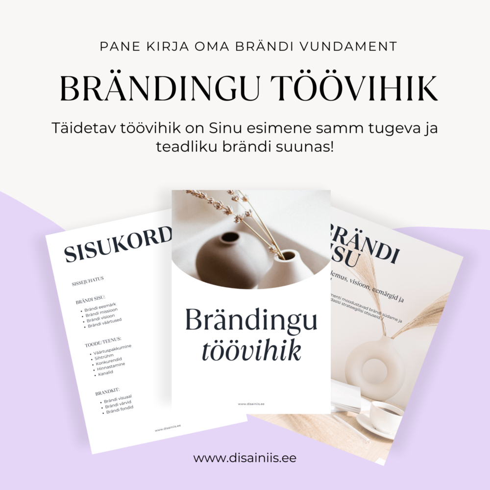 Brändingu töövihik. Autor Disain iis
